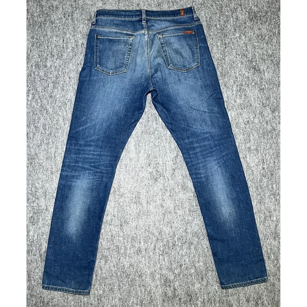 7 For All Mankind Jeans Men 32x33 Blue Adrien Series 7 Med Wash Denim Straight
